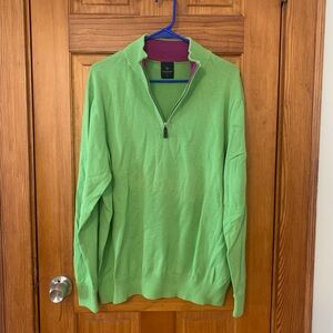 Tailorbyrd Green and Purple Zip Up Sweater